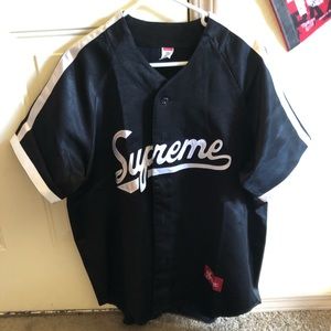 Supreme Satin Baseball Jersey